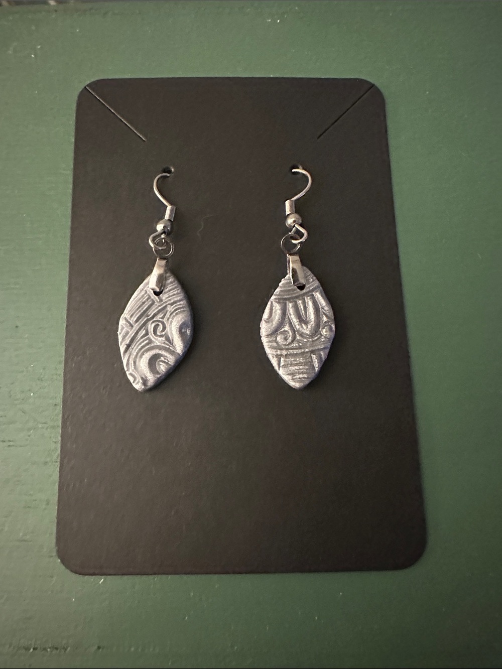 Homemade polymer clay earrings